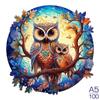 Non-Toxic 300Pcs Wooden Puzzle Color Cat Delicate Irregular Shape Puzzles Gratitude Adult Stress Reduction Family Interactive Toys Gift