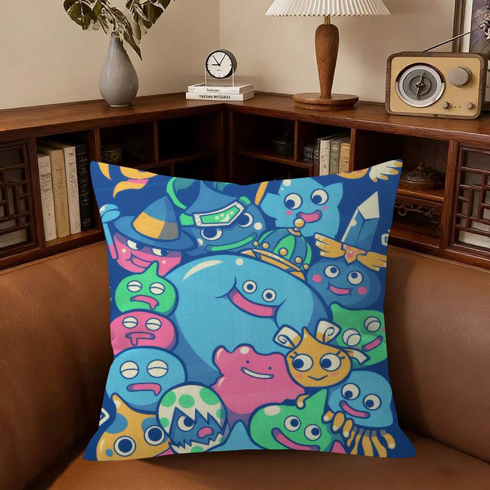 Cartoon Slime D-dragon Quest Children  pillow cover sofa cushion cover home room decoration children gift