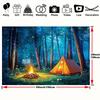 2D Magical Firefly Camping Backdrop for Summer Camp & Events