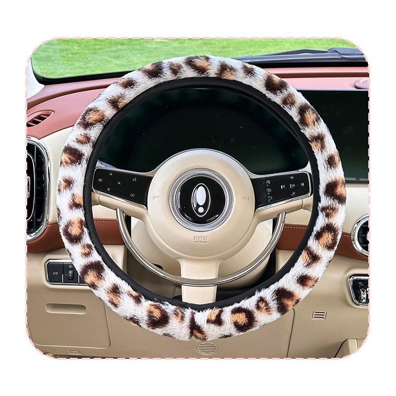 Winter Warm Plush Anti Slip Universal Car Steering Wheel Protection Cover