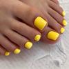 24PCS White Toenails Fake Toe Nails Natural -Solid Color Square Press on Toenails Short