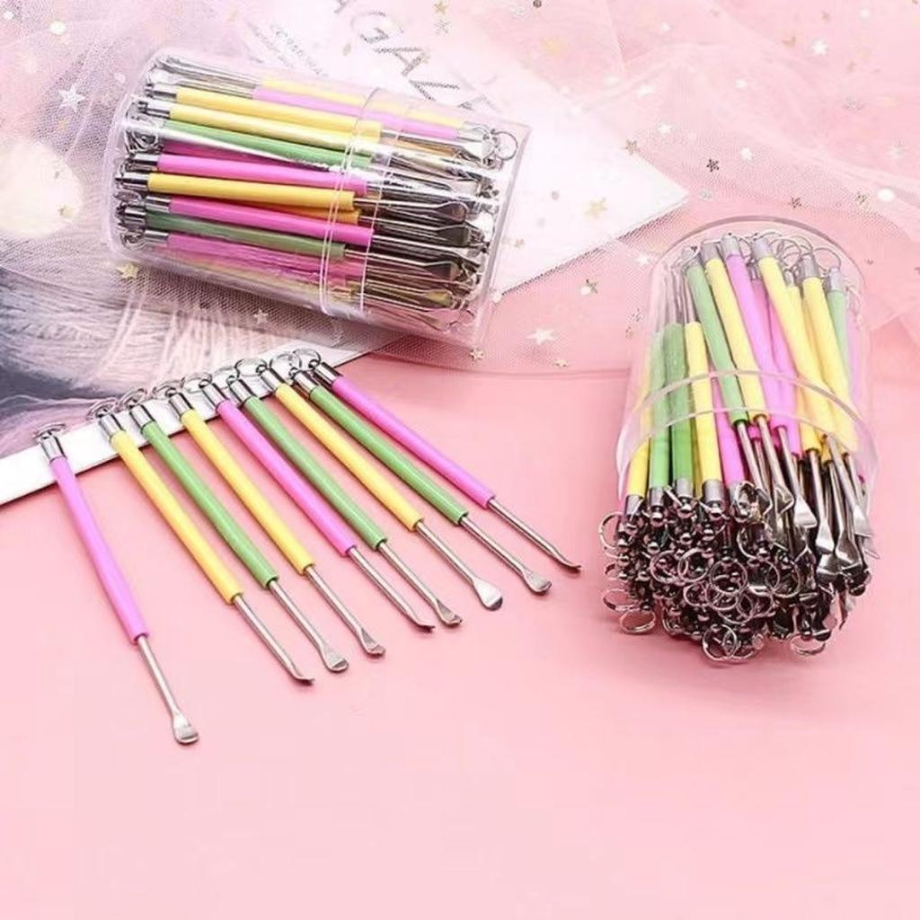 Ball Pen Tool Set Pottery Sculpting Kit Carving Tools Double-Sided Dry Supplies Rosy