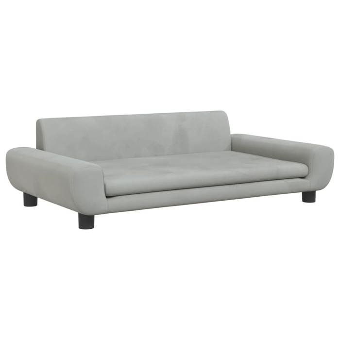 VidaXL Canapé pour enfants gris clair 100x54x33 cm velours, mini canapé, mini canapé-chaise, mini canapé pour enfants, 3196380