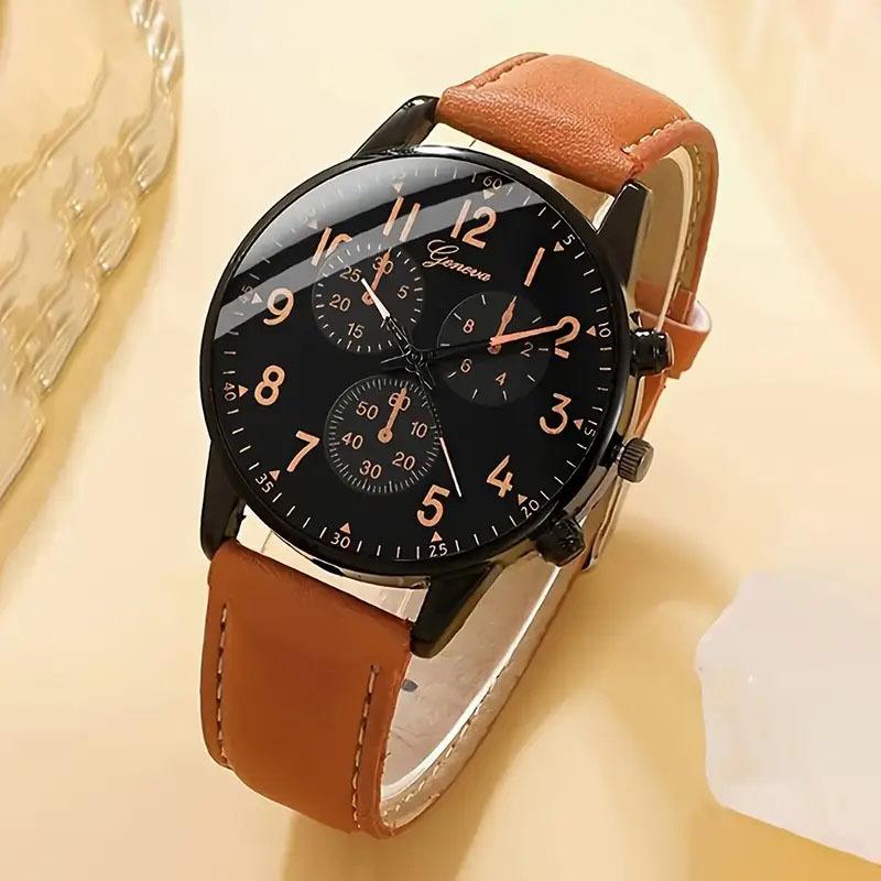 Fashion Men s Business Watch Men s Belt Quartz Watch Belt Casual Watch Men s