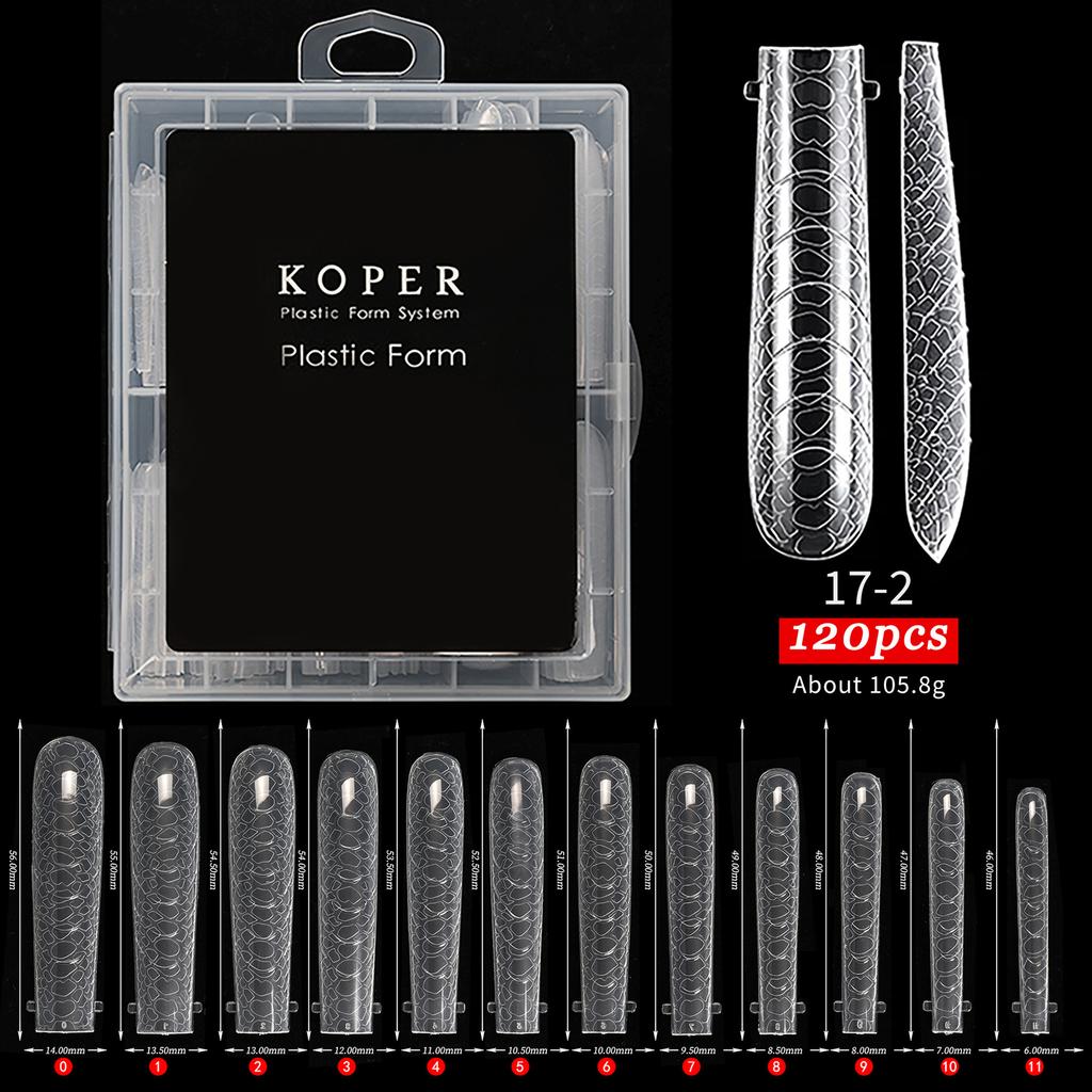 Nail Art Pattern Crystal Nail Mold Crystal Extension Paper Free Rapid Phototherapy Extension Nail Tablets 120 Pieces In A Box