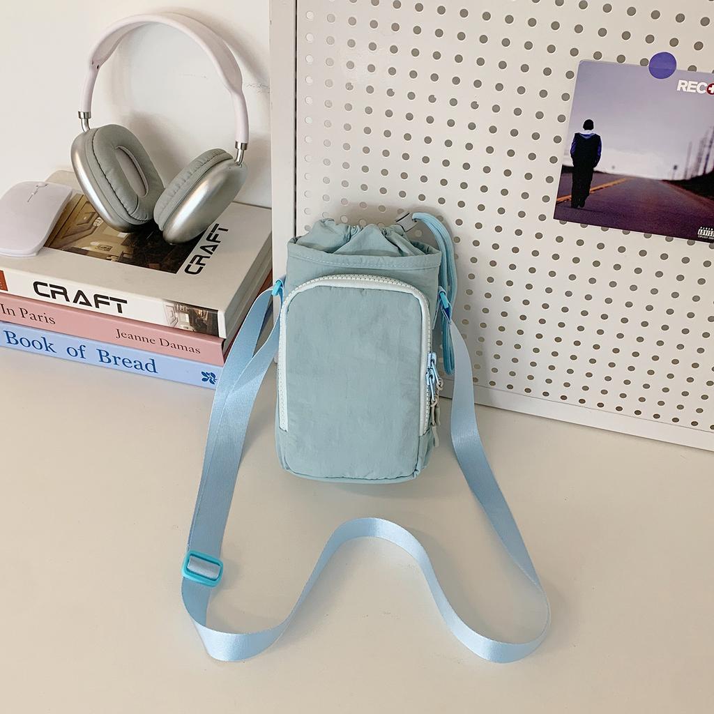 New women's mobile phone bag male student kettle bag bucket bag multi-layer shoulder messenger bag going out water cup satchel