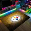 Tappeto in Cristallo di Velluto Design Pittsburgh Steelers Accogliente Non?Tappeto Stampato Antiscivolo per Camera da Letto Soggiorno Ingresso