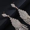 Personalized Jewelry Tassel Shiny Colorful Earrings Women's Long Slimming Drop Earrings