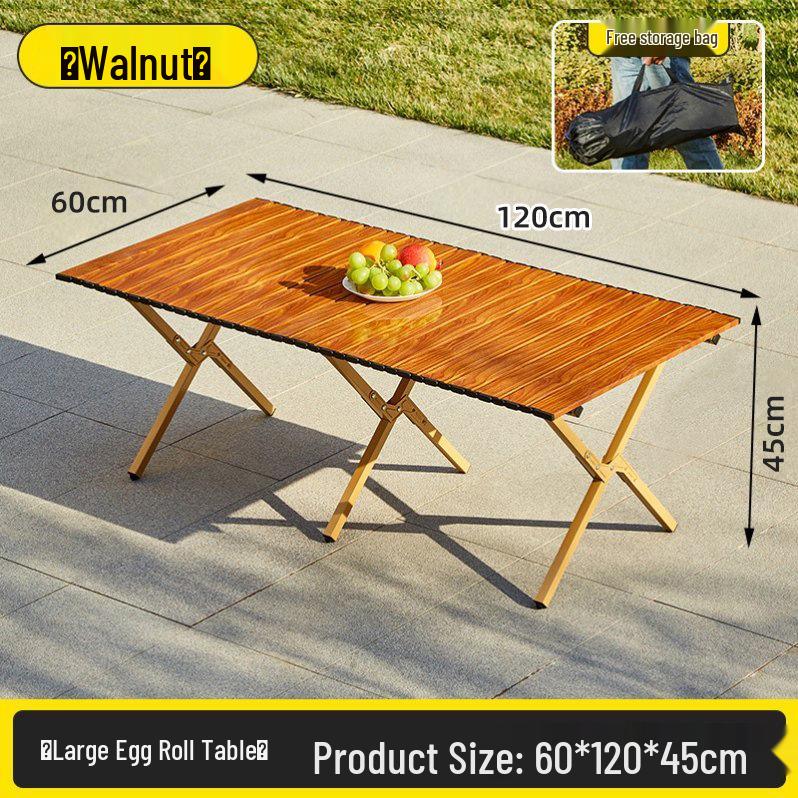 1.5m X-Type Folding Outdoor Table & Chair Set for Picnic, Camping, BBQ - Carbon Steel
