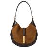 Polo ID Brand Logo Patch Design Suede Leather Crossbody Shoulder Bag Small Women Bags Brown Dark-Brown 428945972002