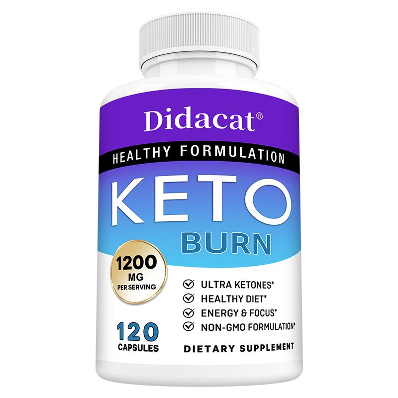 Keto Burn 1200mg, 120 Capsules Ultra Ketones Supplement for Healthy Diet Support 120PCS