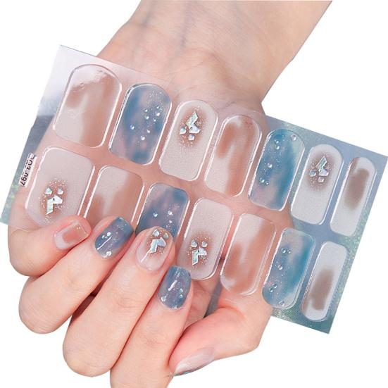 1 Set Nail Sticker Removable Ultra-Thin Non-Irritation Bubble Free Exquisite Pattern Decorative Resin Ink Nail Sticker