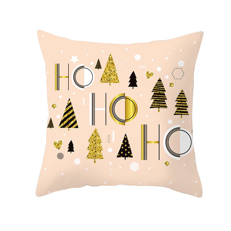 Peach Skin Snowflake Cushion Cover Christmas New Sofa Pillow Cover Home Pillow Cover Home