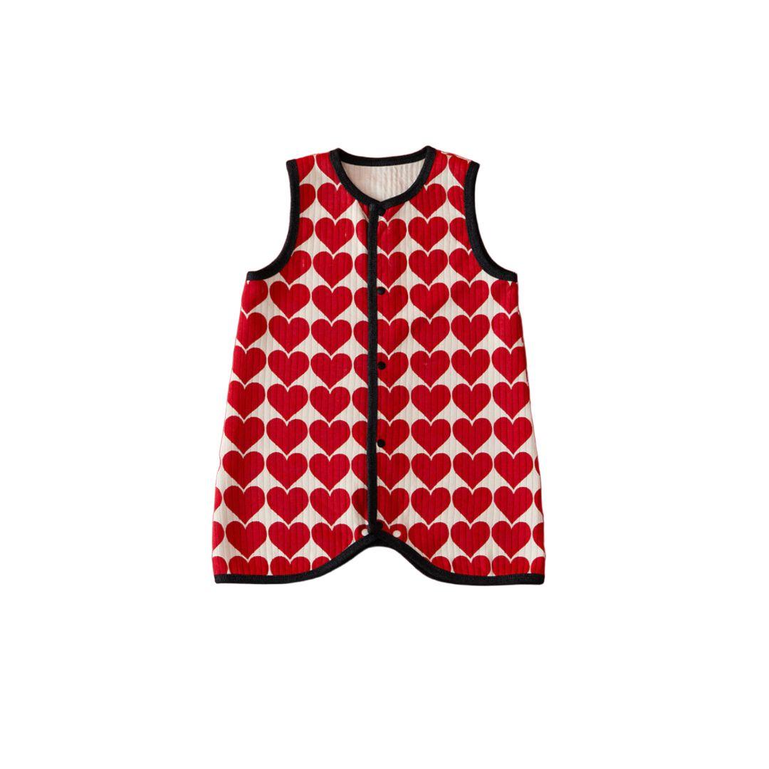 Echond Heart Sleeping Vest – Red S
