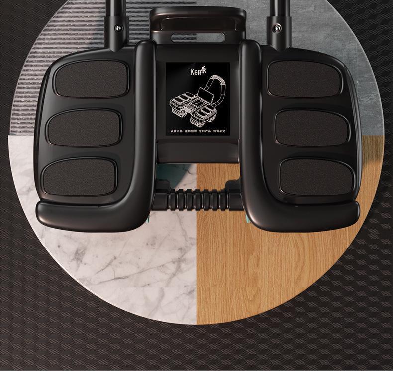Intelligent 4-Wheel Abdominal Muscle Trainer with Automatic Rebound and Six Elbow Supports