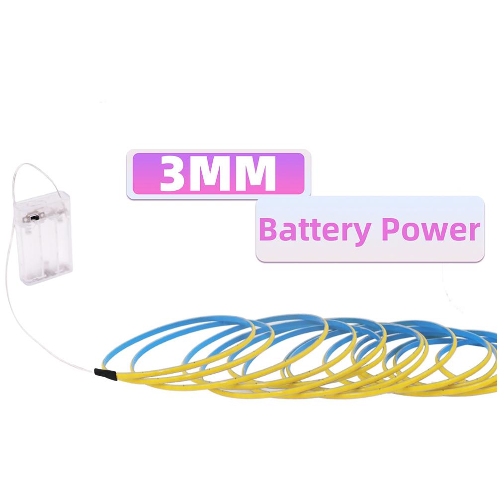 5V COB LED Light Strip Motion Sensor 320LEDs/m 3AAA Battery USB Powered 3MM 5MM 8MM For Cabinet Wardrobe Kitchen Stair Lighting