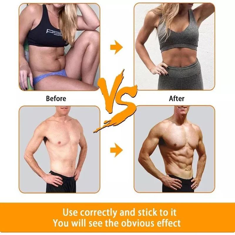 EMS Muscle Stimulator Abs Trainer Abdominal Muscle Toner Massage Toning Belt Body Slim Weight Loss Fitness Massager Rechargeable