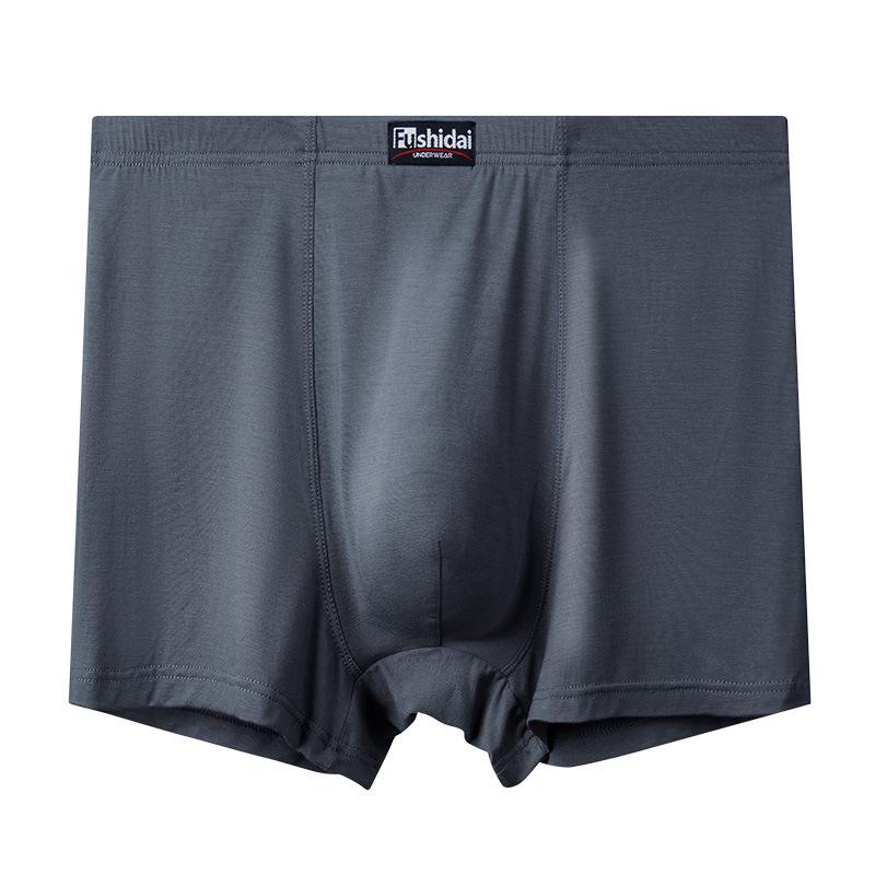 

Benmingnian High-Waisted Plus Size Men s Boxer Briefs for Large Sizes in Modal Fabric 2XL темно-серого