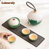 Chinese Dragon Boat Festival Tea Set Kit Set of Cups 1 Pot 3 Cups Tea Maker Camping Portable Organizer Teaset Accessories Gift