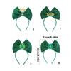 Patrick's Day Party Bowknot Headband with Shamrock Decors Hair Accesories Party Headwear for Festival Celebrations