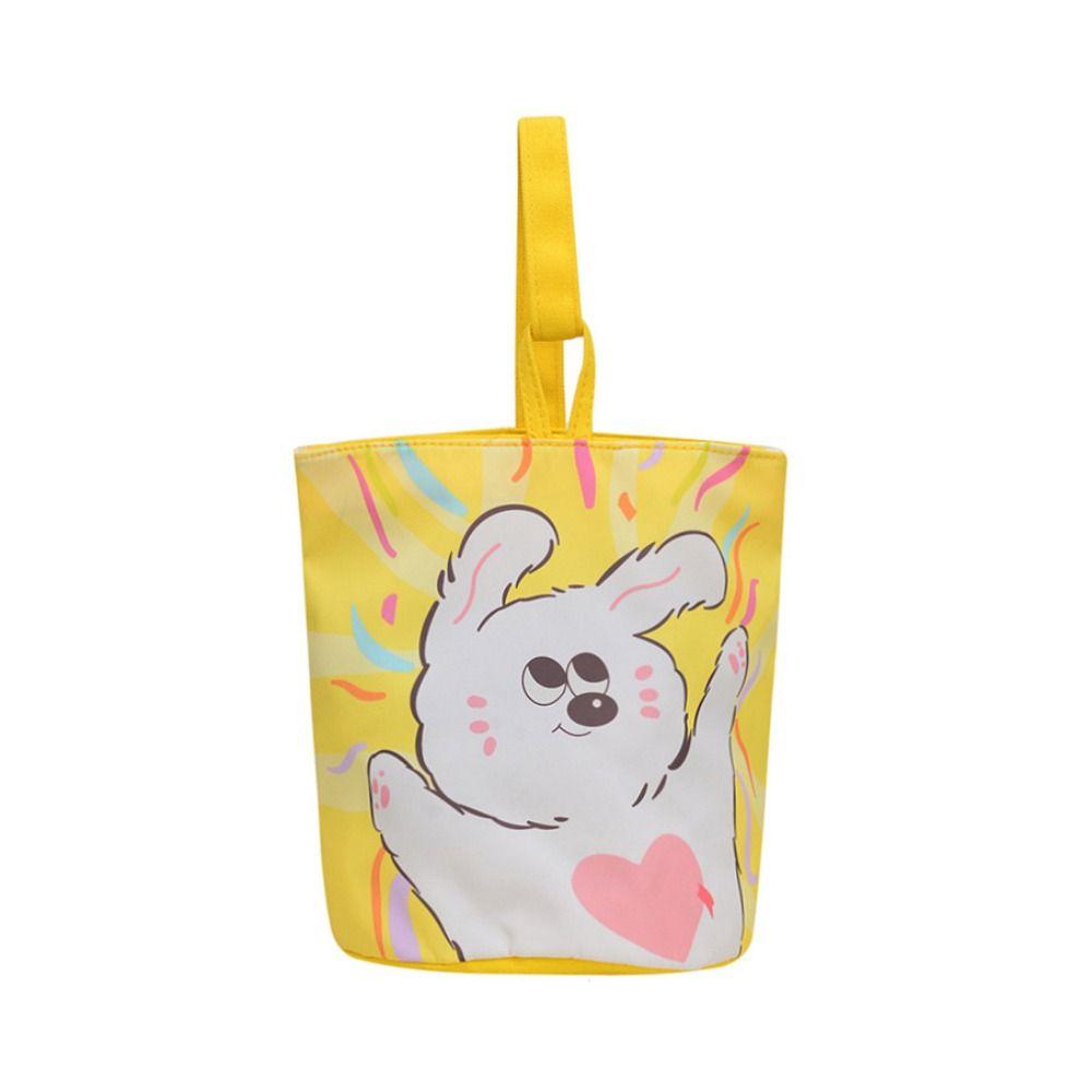 Cat Cartoon Canvas Bucket Bag Cartoon Girl Canvas Cat Shoulder Bag  Female/Children