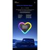 Car Heart-shaped Lights Solar-powered Decorative Lights Colorful LED Warning Lights Triangular Window and Rear Window Decorat
