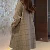 Winter New Retro Plaid Cashmere Coat Temperament Double-sided Wool Woolen Coat