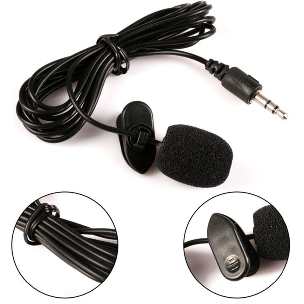 Smartphones 3.5mm Wired Lavalier Mic Microphones Clip On Lapel Handsfree