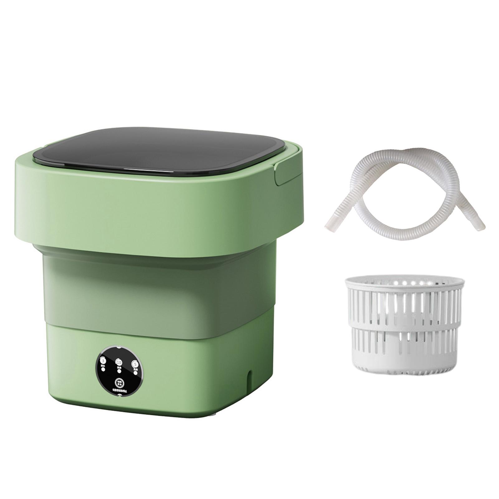 

Стиральная машина для нижнего белья 6,5 л, портативная складная стиральная машина для мини-бюстгальтера, детская одежда, мелкие предметы, стиральная машина для общежитий, кемпинга и путешествий зелёный