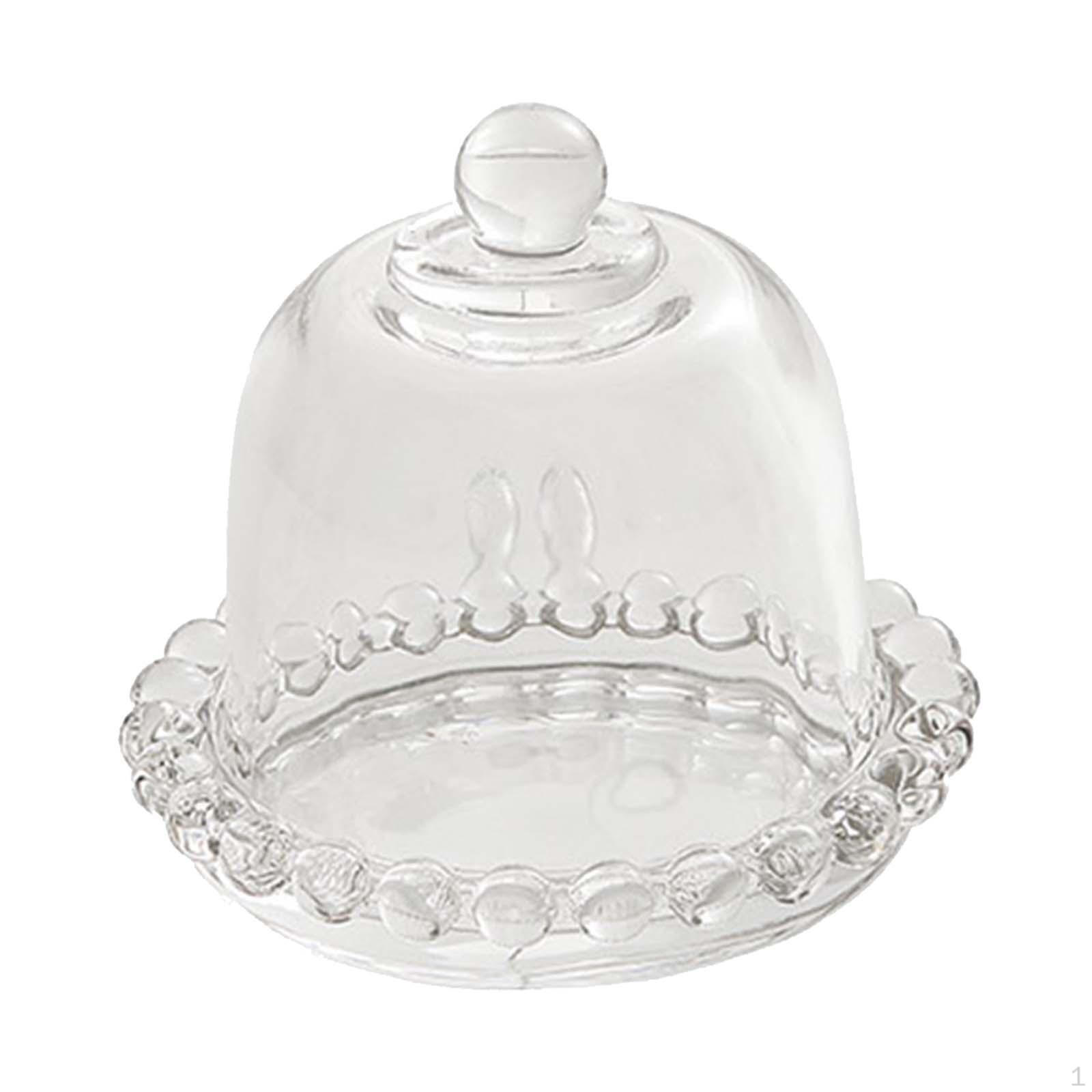 Cake Stand in Glass with Lid, Clear Dessert Dome, Serving Tray for Cupcakes And Pastries S