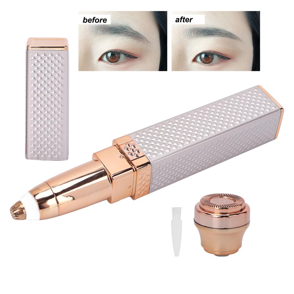 2 In1 Women's Electric Eyebrow Trimmer Rechargeable Lip Hair Shaver Facial Hair Removal Device