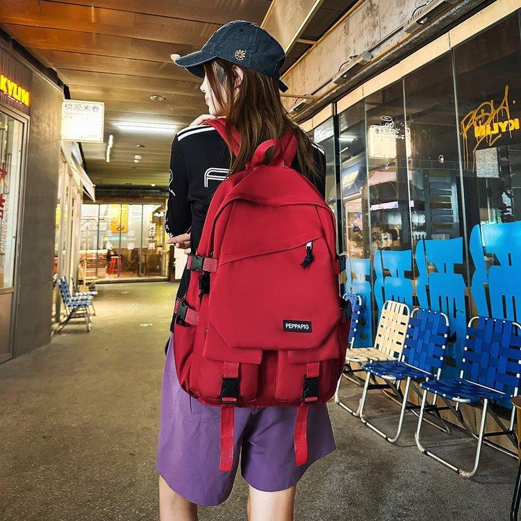 Schoolbag Backpack Large Capacity Junior High School Computer Korean Version Backpack High School Student Simple Versatile Travel Computer Bag School