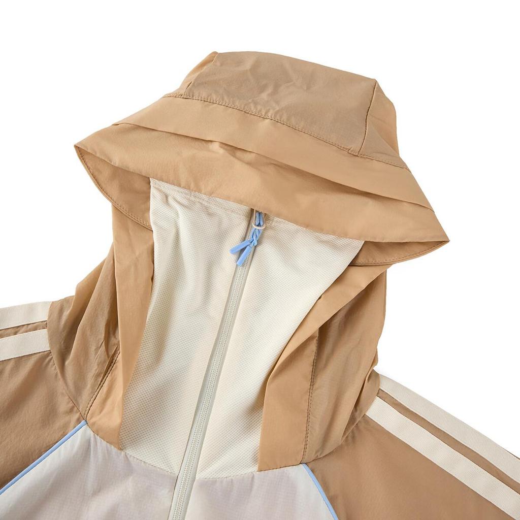 adidas Chaqueta con Capucha Transpirable Cómoda Versátil Chaqueta de Mujer Crema Arena Cálido KB8499