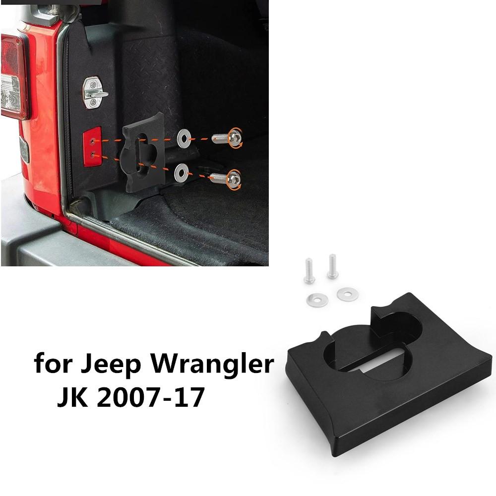 

New Aluminum Alloy Rear Tailgate Stopper Limiter Black for Jeep Wrangler JK 2007-17
