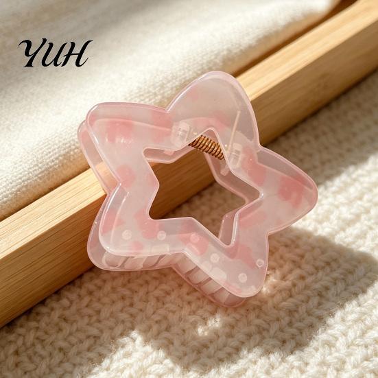 Gift for Girlfriends And Friends Heart/Star Shape Hair Claw Clips Women, Non-Slip Clip Effortless Grips Travel Accessories Styling Daily Commuting