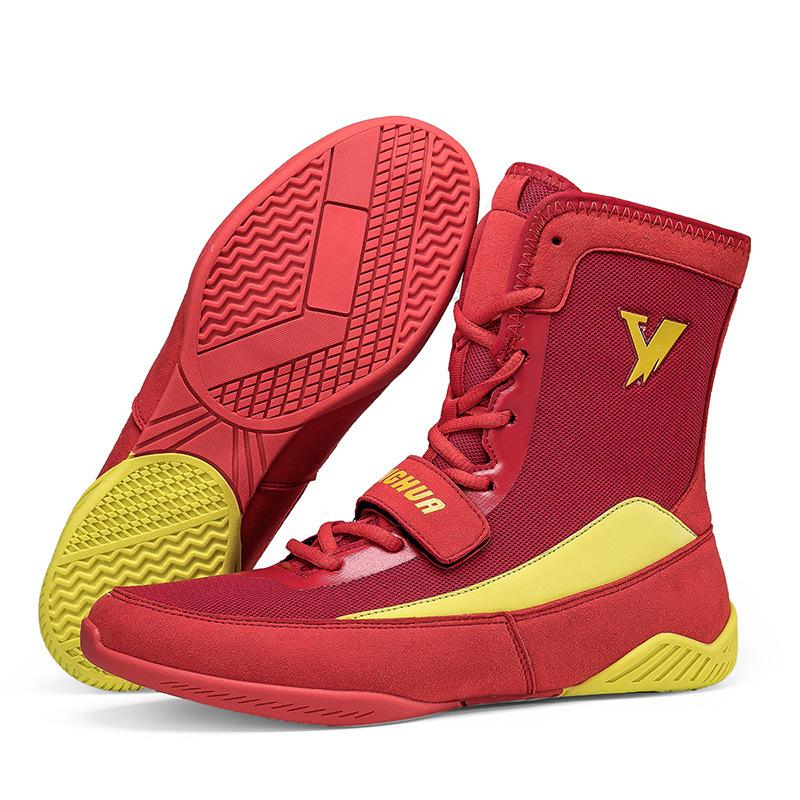 New Boxing Shoes Men's Sanda Shoes High-top Fighting Training Shoes Wrestling Shoes Fall Boots One Piece 2025