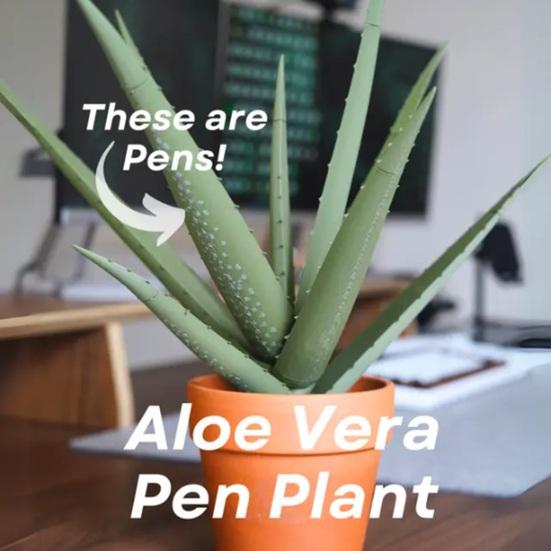 

3D-печать искусственного алоэ вера для растений в горшках, ручка для поддельных тропических растений, украшение с 10 магнитными ручками, домашний офис, настольный орнамент, рождественский подарок