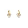 2025 Spring Flower Pearl Stud Earrings - Women's Fresh Sweet Light Luxury Ear Cuff