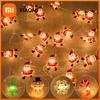 2M Fairy String Lights Santa Claus Snowman LED Garland String Lights Bedroom Garden Decorations 2024 Merry Christmas Supplies