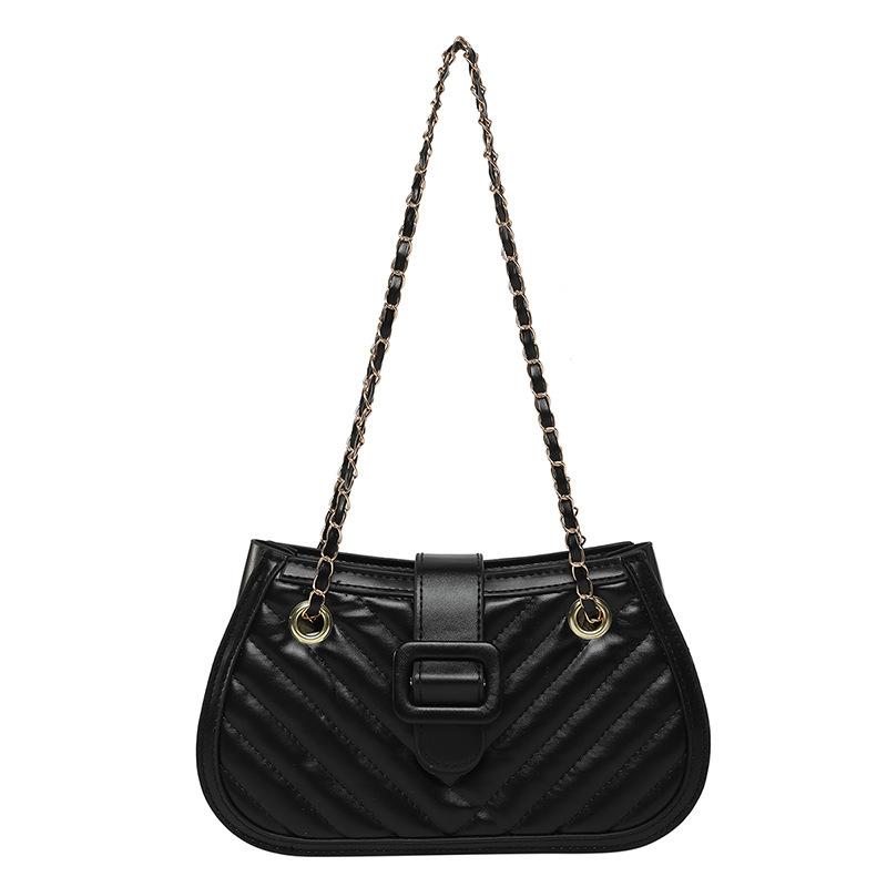 Gentle and fashionable texture splicing chain shoulder bag women's 2025 spring and summer new versatile ins messenger bag small square bag