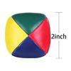 Pack de 6 balles de jonglage - Mini balles - Douces - Durables - 4 couleurs vives