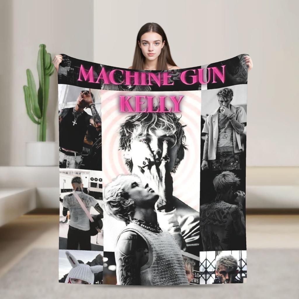 Manta MGK Lost Americana Tour 2025-2026 Múltiples Tamaños Suave y Ligera Mantas de Tiro para Sofá Sillón y Cama