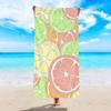 Colorful Fruit Slice Lemon Lime Print Beach Towel Fresh Summer Beach Blanket Soft Quick Dry Absorbent Sand Free Swim Towel