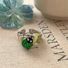 Jewelry Accessories Insect Drip Oil Ring Geometric Enamel Flower Ring Retro Painting Ring  Friend