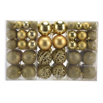 100pcs Christmas Ball Ornaments Shatterproof Hanging Balls for Christmas Tree Party DecorationGold