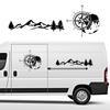 2pcs Sticker Accessories Black Car Car Sticker Compass