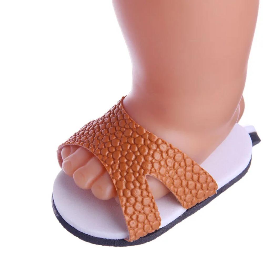 Sandália de Sapatos de Boneca de 7 CM Para Roupas e Acessórios de Boneca Bebê Recém-Nascido de 43 CM Boneca Americana de 18 Polegadas Brinquedos para Meninas Presente Nossa Geração