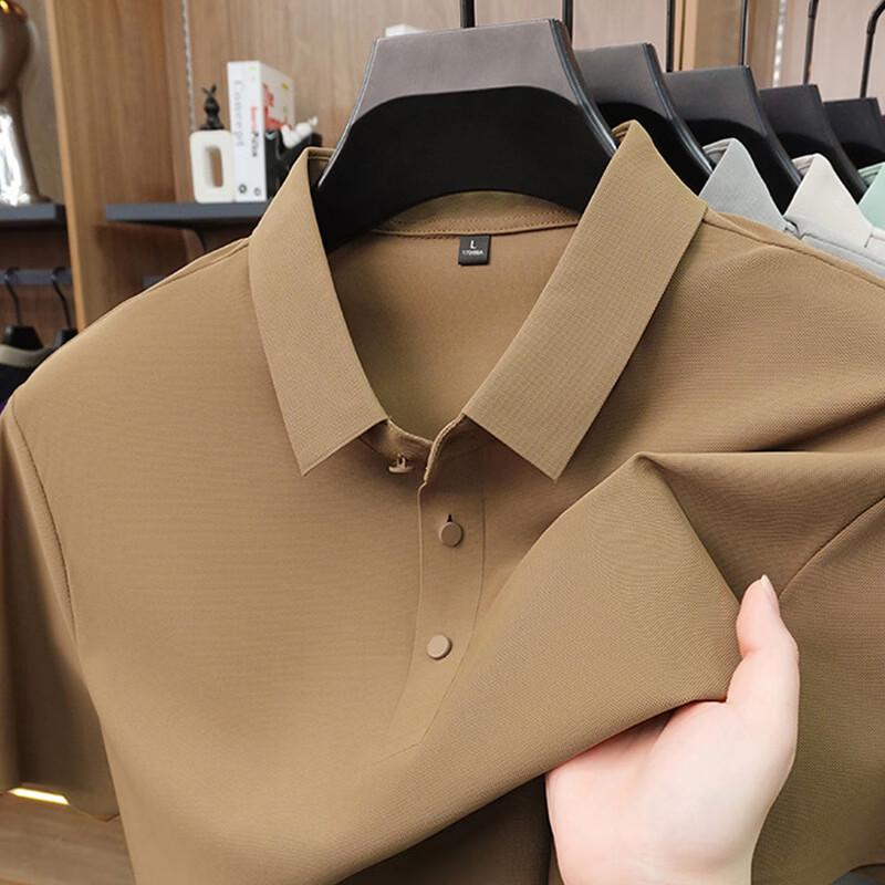 

Men s Breathable Short Sleeve Polo Shirt 3XL