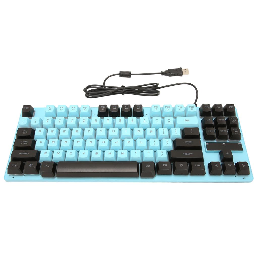 Kabelgebundene Gaming-Tastatur 87 Tasten Ergonomisches Farb-Hintergrundbeleuchtungsdesign Desktop Notebook Computer Zubehör