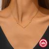 Light Luxury S925 Sterling Silver Simple Wind Exquisite Dazzling Five-Petaled Flower Star Elements Stacked Collarbone Chain Woman